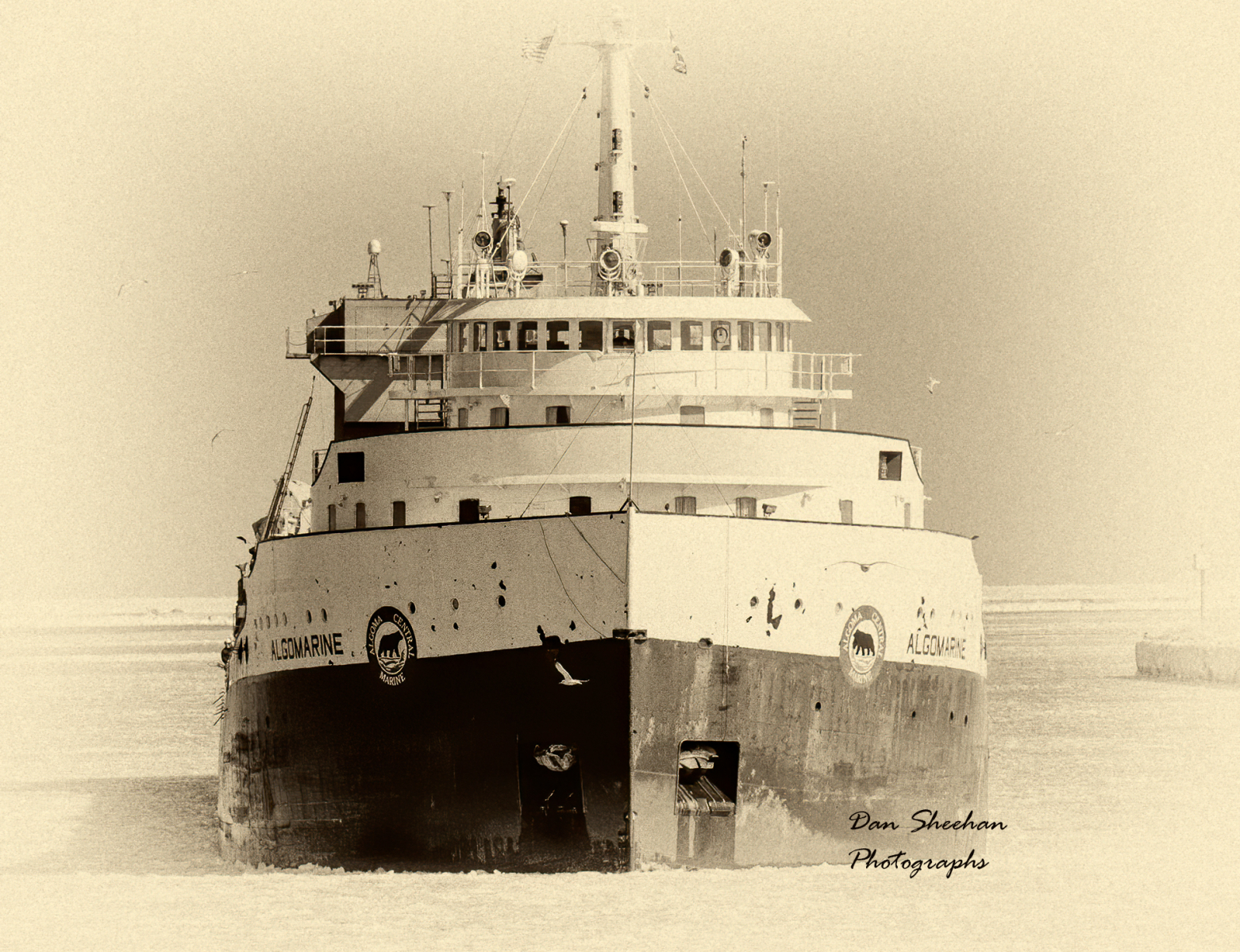 Ghost Ship in icy Lake Michigan : Commercial Photography : Dan Sheehan Photographs - Fine Art Stock Photography