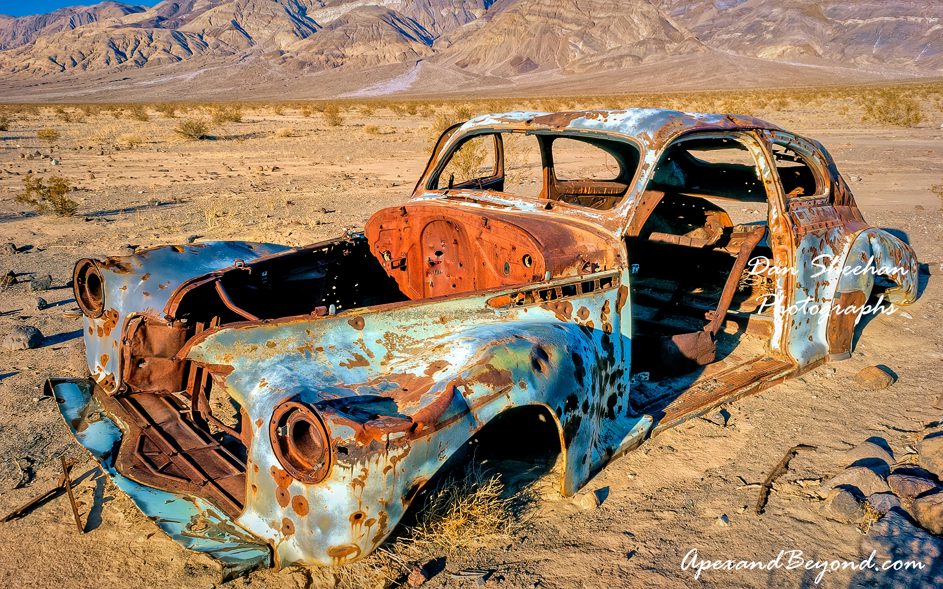 Death Valley Bullet Holes : Cars : Dan Sheehan Photographs - Fine Art Stock Photography